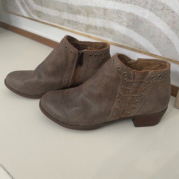 Minnetonka "Brenna" Bootie/Boots Brown Leather Womens 7 - Picture 4 of 13